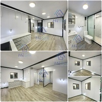Maison préfabriquée pliable et empilable de 5 chambres, conteneur extensible de 20 pieds ou 30 pieds, avec protection RCBO 30mA, type bungalow
