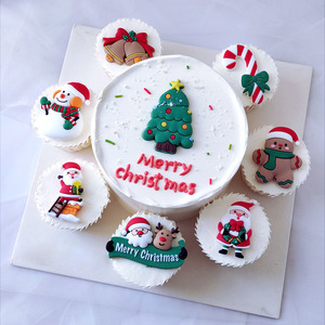 Chon เครื่องประดับยอดเค้กสำหรับปาร์ตี้วันเกิดสุขสันต์วันคริสต์มาส - Product Image 1