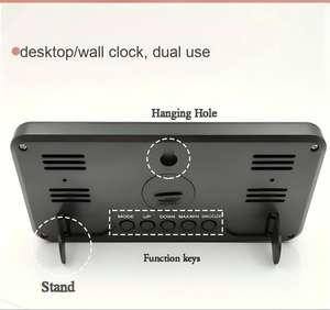 <span class=keywords><strong>Réveil</strong></span> de bureau <span class=keywords><strong>numérique</strong></span> Affichage de la température Type de mouvement électronique Design traditionnel pour bureau à domicile Hôtel Lobby Gym - Product Image 5