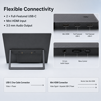 Monitor Portabel 15,6 Inci dengan Stand Terintegrasi FHD IPS USB C Layar Kedua Laptop OEM ODM