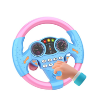 Juguetes Educativos para la Primera Infancia, Simulación Musical, Volante Eléctrico con Ventosa para Niños, Volante de Madera