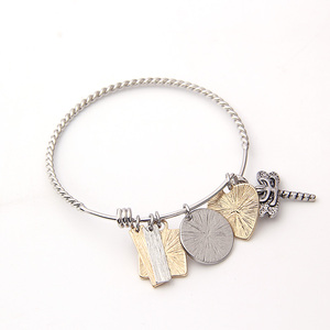 V & R Alex y Ani pulseras de joyería libélula corazón redondo cuadrado antiguo oro rodio pulsera de plata - Product Image 4