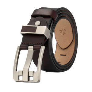 <span class=keywords><strong>Ceinture</strong></span> pour <span class=keywords><strong>Homme</strong></span> 2025 en Cuir Véritable de Vachette, Boucle Style Rétro Décontracté, Couleurs <span class=keywords><strong>Noir</strong></span> et Café, Vente Directe Fabricant et Grossiste - Product Image 3