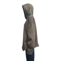 Individuell Bedruckter Oversize-Fleece-Pullover mit Sprüheffekt für Damen, Langer Lässiger Crop-Top mit Kapuze, Umweltfreundlicher Sweatshirt-Pullover