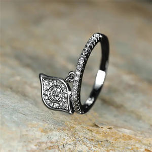 Anello in Argento T0358 con Charm Occhio del Diavolo, Diamanti Naturali Taglio Brillante Rotondo, Colore G, Unisex per Uso Quotidiano - Product Image 5