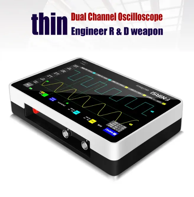 FNIRSI 1013D 7 pouces numérique tablette Oscilloscope double canal 100M bande passante 1GS taux d'échantillonnage Portable Mini tablette Oscilloscope
