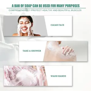 Private Label Silk Protein Skin Repair Soap Bar Natural Organic Handmade Goat <b>Milk</b> Facial Whitening Soap - Product Image 5