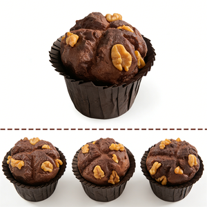 3.15in Plastic Chocolate Walnut Pecan Nut Whole Wheat Bread Simulated Food Model Eco-Friendly Baking Cake Decoration Party - Product Image 3