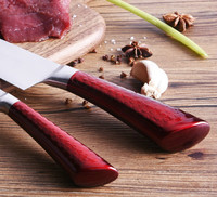 Ensemble de 2 couteaux de cuisine et éplucheurs en céramique, en acier inoxydable écologique, sûrs pour le contact alimentaire, avec revêtement rouge et bloc de rangement