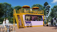Pour CDPH Kiosque mobile extérieur préfabriqué Portable Mall Retail Fast Food Breakfast Coffee Booth Design en panneau sandwich et Ste