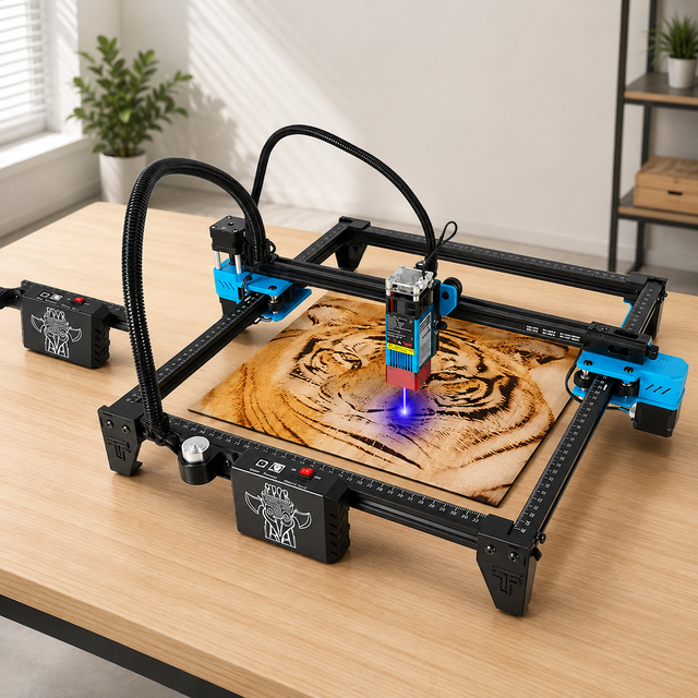ActionLasers TTS-55 Portable Mini Diode Galvo CNC Printer Marking Engraving Machine Wood Metal Paper MDF Supports LAS Graphic