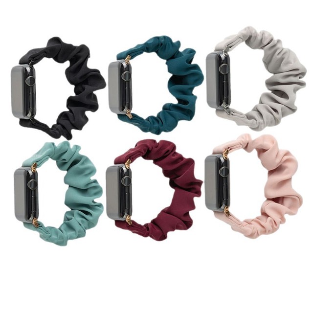 Hot Selling Leopard Fabric Strap Elastic Watch Band for Apple Watch Sunflowers 42mm 38mm Scrunchies Watch Band