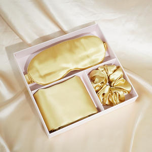 Luxe Femmes Sommeil Accessoires Cadeau Beauté Simulé Soie <span class=keywords><strong>Satin</strong></span> Masque De Sommeil Pour Les Yeux Ensemble avec Masque Pour Les Yeux <span class=keywords><strong>Taie</strong></span> <span class=keywords><strong>D</strong></span>'<span class=keywords><strong>oreiller</strong></span> Chouchou - Product Image 5