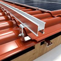 Crochet de fixation solaire plat en acier inoxydable à trou incliné de 180 degrés certifié ISO 9001 CE pour systèmes de fixation de panneaux solaires sur toiture
