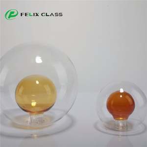 Abat-jour en verre soufflé ambré clair à double paroi OEM, lampes de plafond, style européen traditionnel moderne, fait main, respectueux de l'environnement - Product Image 2