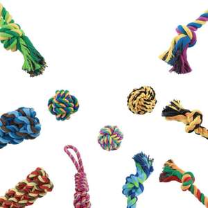 Giocattoli da Masticare per Cani in Corda di Cotone Classici e Resistenti per la Pulizia dei Denti 6cm - Product Image 2