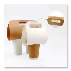 Fourre-tout en papier artisanal jetable personnalisé porte-gobelet à café <span class=keywords><strong>lait</strong></span> <span class=keywords><strong>de</strong></span> soja boîte d'emballage alimentaire à emporter emballage <span class=keywords><strong>de</strong></span> boisson Simple - Product Image 2