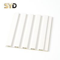 Panel Dinding Kayu WPC Modern Tahan Air Tahan Api Serat Kayu Alami Ramah Lingkungan Dekorasi Interior Komersial Hiburan