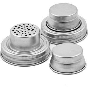 Bạc thép không gỉ <span class=keywords><strong>Mason</strong></span> Jar thường xuyên Miệng Cocktail Shaker có nắp đậy cho <span class=keywords><strong>Mason</strong></span> Jar - Product Image 5