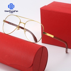 Nouvelles lunettes de soleil à monture en bois, style européen et américain, double pont, pour conduite, protection UV400 - Product Image 3