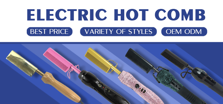 Professional copper metal Hair Straightening Comb brush Hot Electric Hair Straightener comb for hair,curling iron bling hot comb