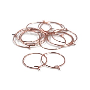 Stainless Steel Rose Gold Hoop Earrings Open Big Round Wire DIY <strong>Jewelry</strong> Making <strong>Supplies</strong> Earring Findings Jialin <strong>Brand</strong> Made China - Product Image 2
