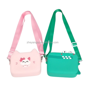 <strong>Green</strong> Dinosaur Mini Safe Adjustable Shoulder Strap Store Small Objects Silicon <strong>Camera</strong> <strong>Bag</strong> for Kids - Product Image 1