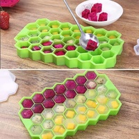 Moule à glaçons en silicone alvéolé UNIMOULD 37 grilles, moule en silicone pour fondant, moule 3D, plateau à glaçons en silicone