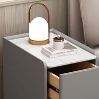 Meilleures ventes - Table de chevet intelligente en bois massif moderne avec 2 tiroirs, plusieurs ports USB, recharge pratique des appareils, haut-parleur Bluetooth