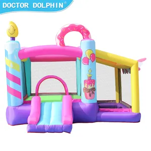 Doctor Dolphin Pvc Custom Anak-anak Desain Terbaik Grosir Bouncer Castle Geser