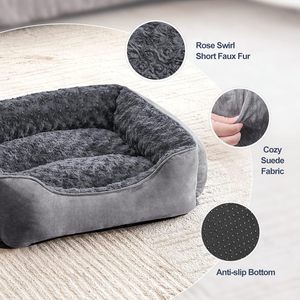 Rectangle <b>Dog</b> <b>Bed</b> for Large Medium Small <b>Dogs</b> - Washable Orthopedic <b>Sofa</b> <b>Bed</b> Soft Breathable Puppy & Pet Cuddler - Product Image 5