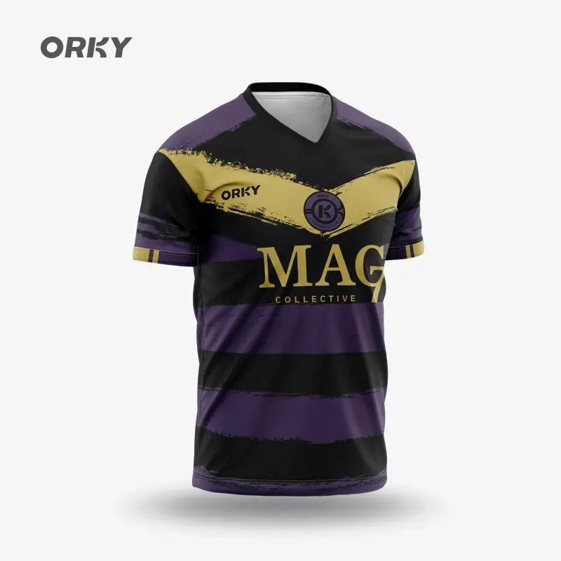 ORKY مخصص لكرة القدم قمصان السراويل الطفل الرجال الشباب لكرة القدم جيرسي زي كرة القدم