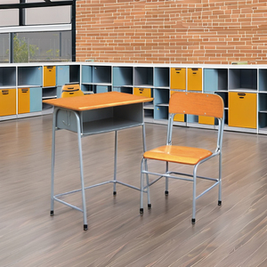 Ensemble table et chaise d'étudiant moderne Aoyasi PT-106G avec matériaux en acier, bois et plastique, couleur personnalisée, mobilier scolaire PT-106G moderne - Product Image 4