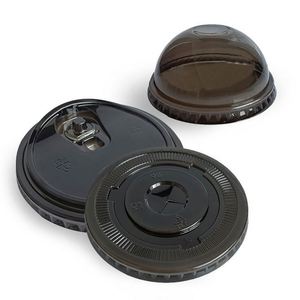 Couvercles Dôme Jetables en PET Noir 89/93/98mm pour Bouteilles de Thé, Café, Smoothies et Boissons – Vente en Gros - Product Image 1