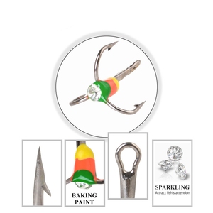 <span class=keywords><strong>Hameçons</strong></span> de pêche sur glace d'hiver en acier à haute teneur en carbone, <span class=keywords><strong>hameçons</strong></span> à œil diamanté, <span class=keywords><strong>hameçons</strong></span> triples à pointe retournée - Product Image 3