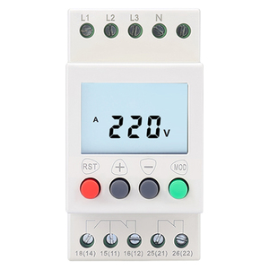 3 Tahap 4 kawat AC220V 230V di bawah pelindung tegangan Monitor urutan perlindungan Relay tampilan Digital LCD - Product Image 1