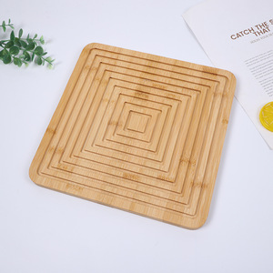 ถาดเสิร์ฟไม้ไผ่ทรงสี่เหลี่ยม สำหรับโรงแรม อาหาร ขนมปัง และของหวาน - Product Image 3
