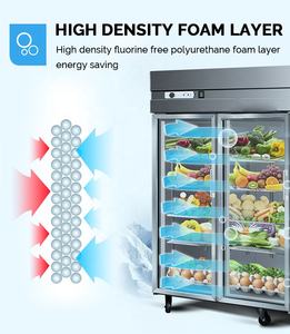 Congelador Vertical Comercial de Acero Inoxidable de Alta Luminosidad y Bajo Costo con Puerta de Vidrio, Capacidad Personalizable, Temperatura de -18 - Product Image 2