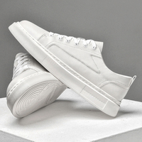Haute qualité première couche peau de vache mode chaussures de sport baskets de course décontractées avec semelle intérieure en maille respirante PU léger élégant