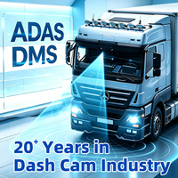 Système d'enregistrement facial et d'alerte de fatigue du conducteur pour voitures, camions, bus, flotte, caméra embarquée 1080p double objectif 4 canaux, 4G GPS ADAS DMS BSD