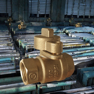 Vanne à boisseau sphérique manuelle en laiton forgé 1/2 pouce, robuste, avec aile de verrouillage pour compteur d'eau frontal, personnalisation usine OEM, certifiée CE - Product Image 3