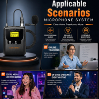 Microphone sans fil cravate cardioïde dynamique UHF CHXYKOM avec connecteur XLR (métal et plastique) pour église et mariage