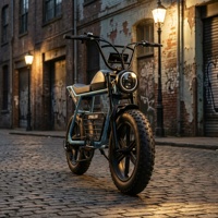 Vélo électrique rétro Scrambler à pneus larges avec frein à disque hydraulique, vélo motorisé haute vitesse pour l'aventure urbaine