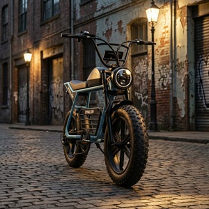 אופניים חשמליים רטרו סקראמבラー עם צמיגים רחבים, בלמי דיסק הידראוליים, אופניים ממונעים במהירות גבוהה להרפתקאות עירוניות - Product Image 2