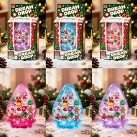Mainan Squishy Transparan Bentuk Tetesan Air Mata Natal, Santa/Snowman/Gingerbread Man, Penghilang Stres untuk Usia 8-13 Tahun