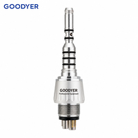 Connecteur rapide pour pièce à main à fibre optique haute vitesse GOODYER LED 2/4/6 trous compatible fauteuil dentaire, performance stable