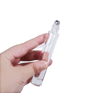 Botella de Vidrio Transparente de Alta Calidad de 10 ml con Rodillo de Acero Inoxidable para Aceites Esenciales - Product Image 3