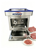 Machine à trancher automatique pour viande de bœuf, de porc et de poulet, réglable de 3 à 6 mm, pour trancher, couper en dés et déchiqueter
