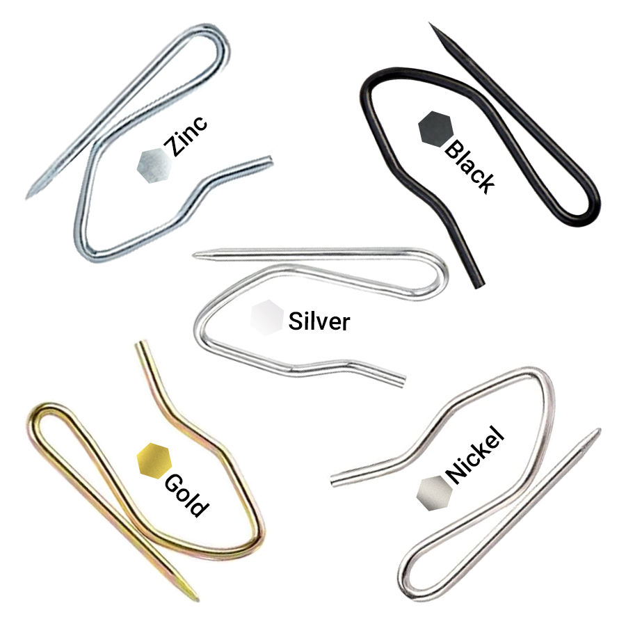 Gold, Silver, Nickel, Zinc, Black