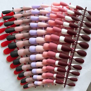 <span class=keywords><strong>Uñas</strong></span> postizas de Color sólido <span class=keywords><strong>mate</strong></span>, cobertura completa, alta calidad - Product Image 2